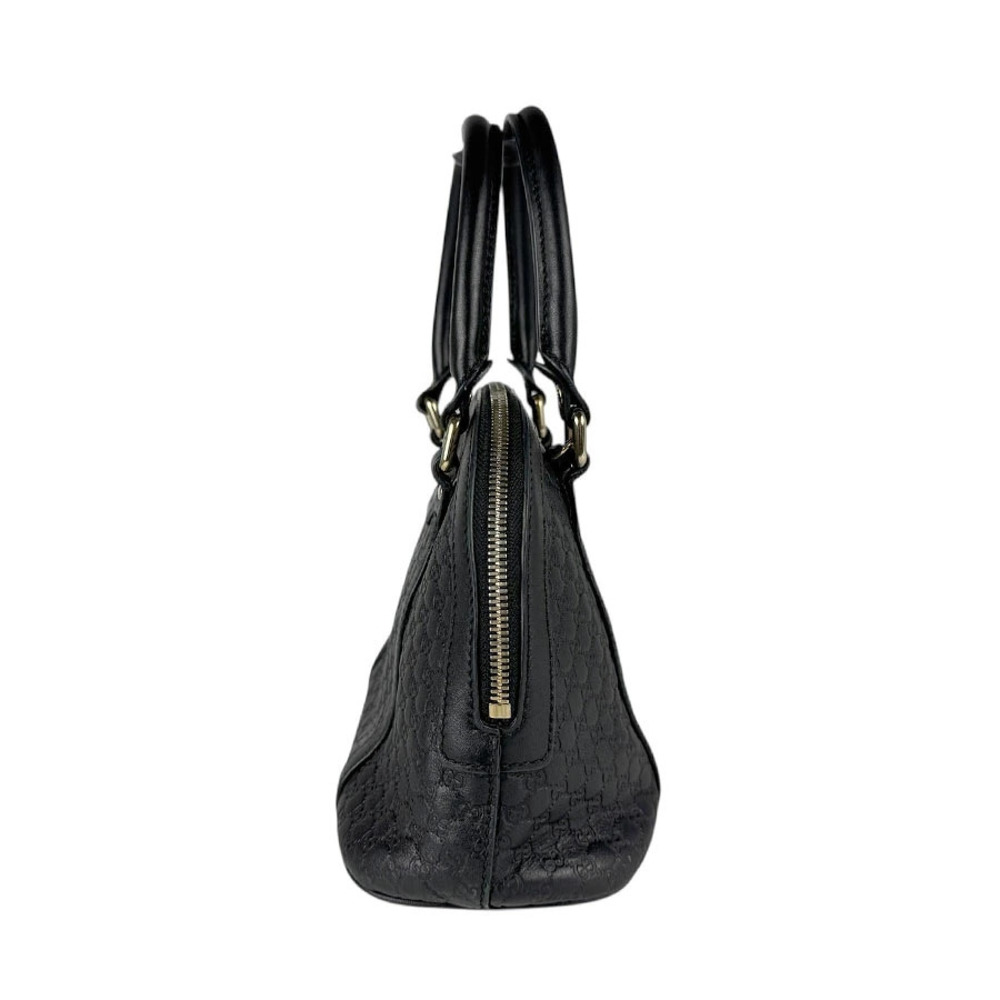 Gucci ssima 2way Shoulder Black Bag Leather Black